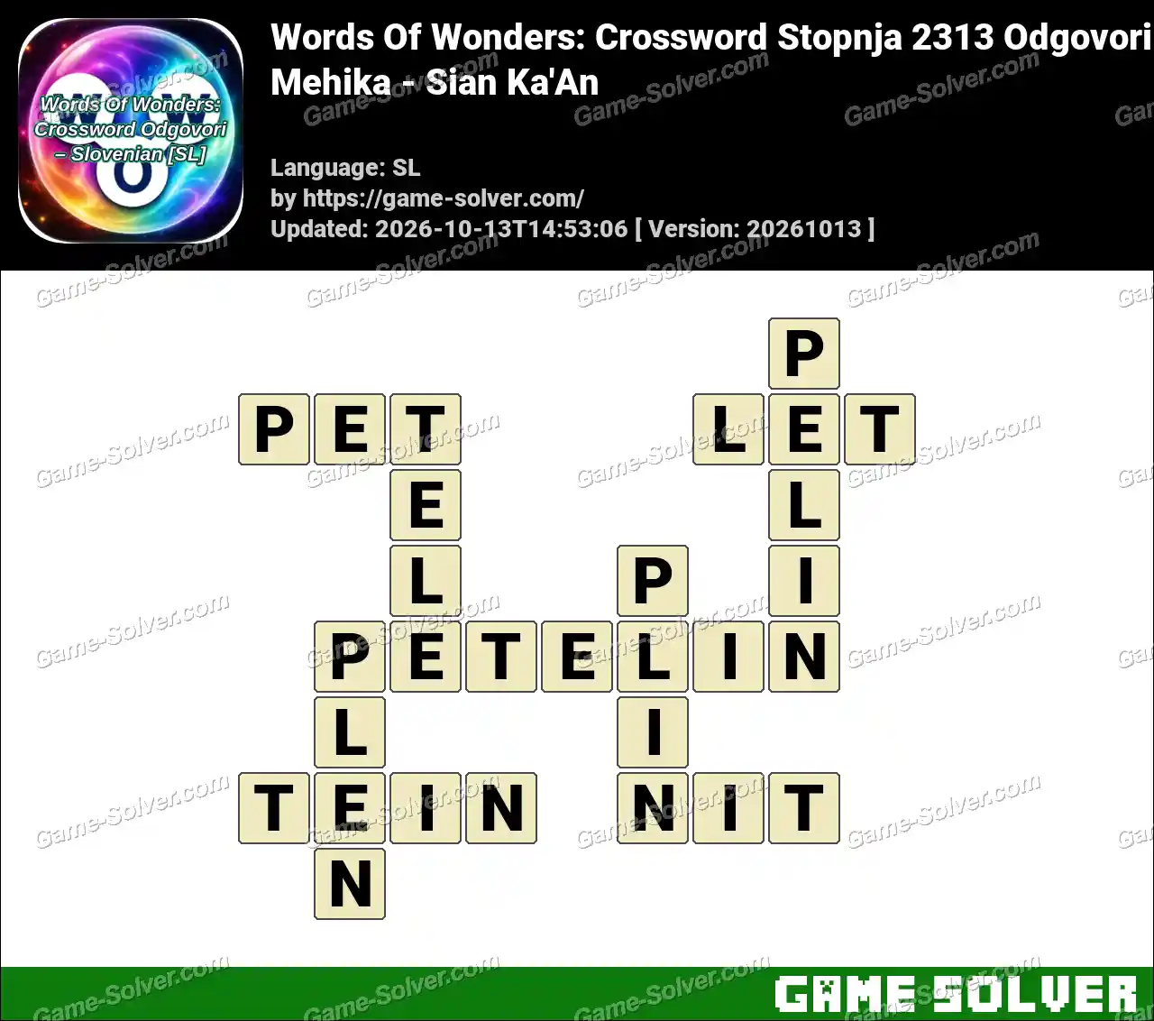 Words Of Wonders: Crossword Stopnja 2313 Odgovori – Mehika – Sian Ka’An